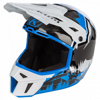 Шлем / F3 Carbon Helmet ECE XL DNA Electric Blue Lemonade - White