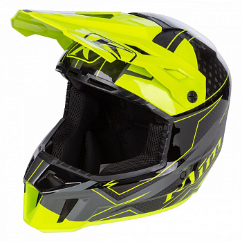 Шлем / F3 Carbon Helmet ECE XL Velocity Black - Hi-Vis